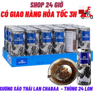 Sương Sáo Lon Có Thạch CHABAA Thái Lan Thùng 24 Lon 230 ml