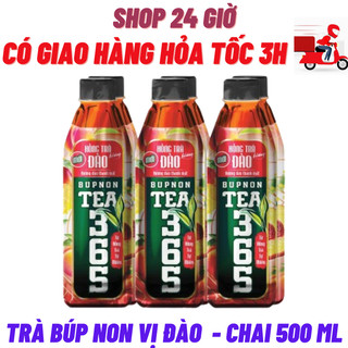 Hồng trà 365 vị đào - 1 lốc 6 chai 500 ml