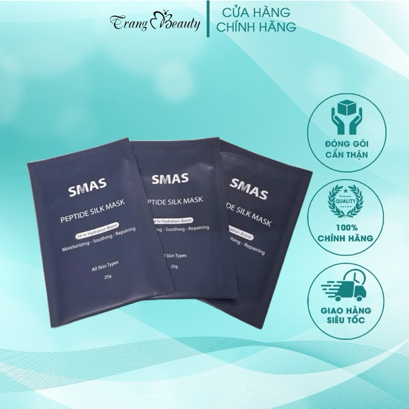 Mặt Nạ Dưỡng Ẩm SMAS Peptide Silk Mask Giúp Phục Hồi Làm Dịu Da Mang Lại Làn Da Khỏe Mạnh, Mịn Màng 25G