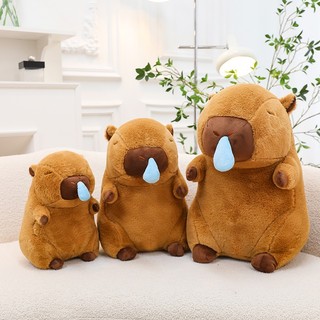 Gấu bông capybara chẩy nước mũi. thú nhồi bông capybara thò lò mũi