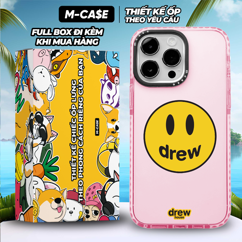 Ốp Iphone Chống Sốc Drew Mascot Hồng Pastel M CASE iphone 11 / 11 Pro Max / 12 / 13 / 13 Pro Max / 14 / 14 Pro Max mcase