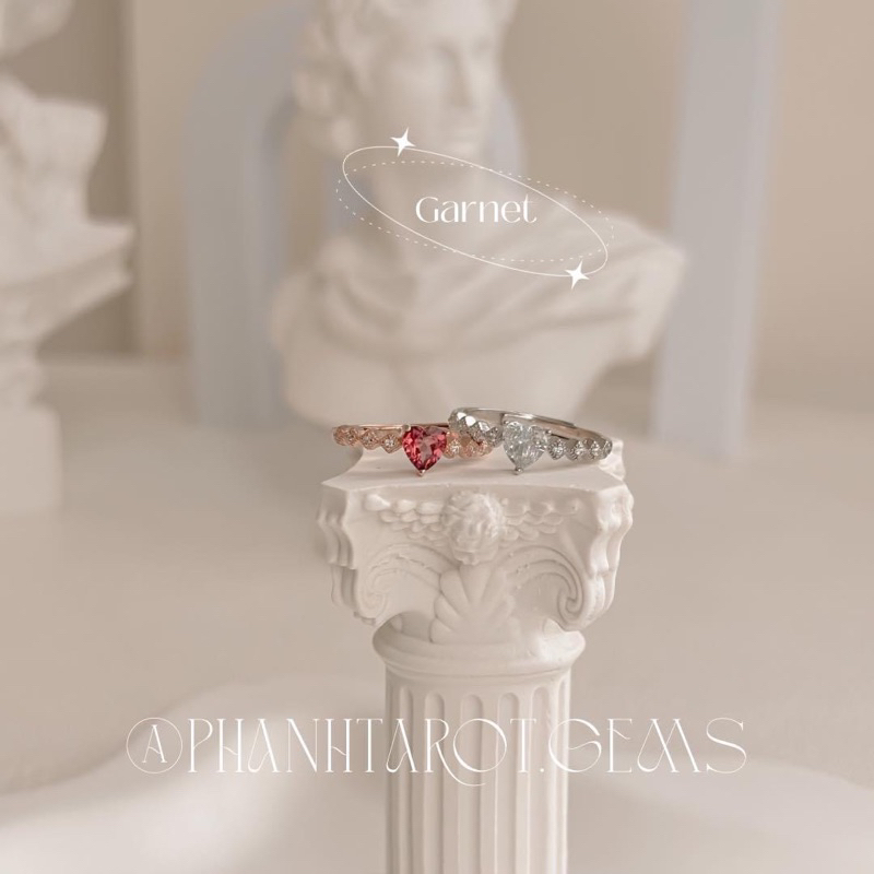 NHẪN BẠC S925 ĐÁ TỰ NHIÊN ( Love Ring)