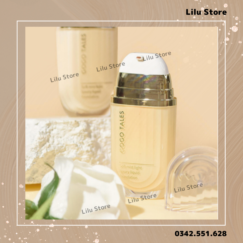 [KEM NỀN] Kem nền GOGO TALES mỏng mịn che khuyết điểm tự nhiên Light Transparent Makeup Holding Liqu