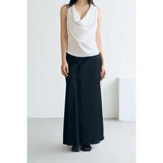Chân Váy lụa nữ dáng dài đuôi cá- Satin Maxi Skirt with String by Being Atelier