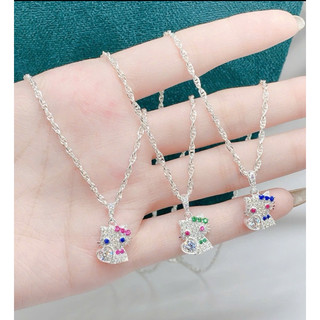 Dây chuyền bạc cho bé gái, dây chuyền bạc mèo kitty
