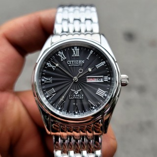 Đồng hồ nam citizen sapphire ca35 case 38mm mặt vân la mã máy cơ automatic nhật