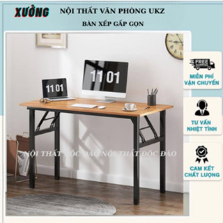 Bàn xếp gấp gọn , Bàn học tập , Bàn làn việc đã lắp ráp sẳn , khung chân gấp xếp tiện ích, liên kết chắc chắn, chịu lực