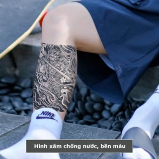  Hình xăm bắp chân bắp tay samurai HC-482 miếng dán hình xăm 15 ngày chống nước cực chất 