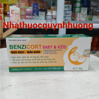 Kem bôi mụn nhọt mẩn ngứa Benzicort Baby & Kids 20g- Chống ngứa, nhanh lành da
