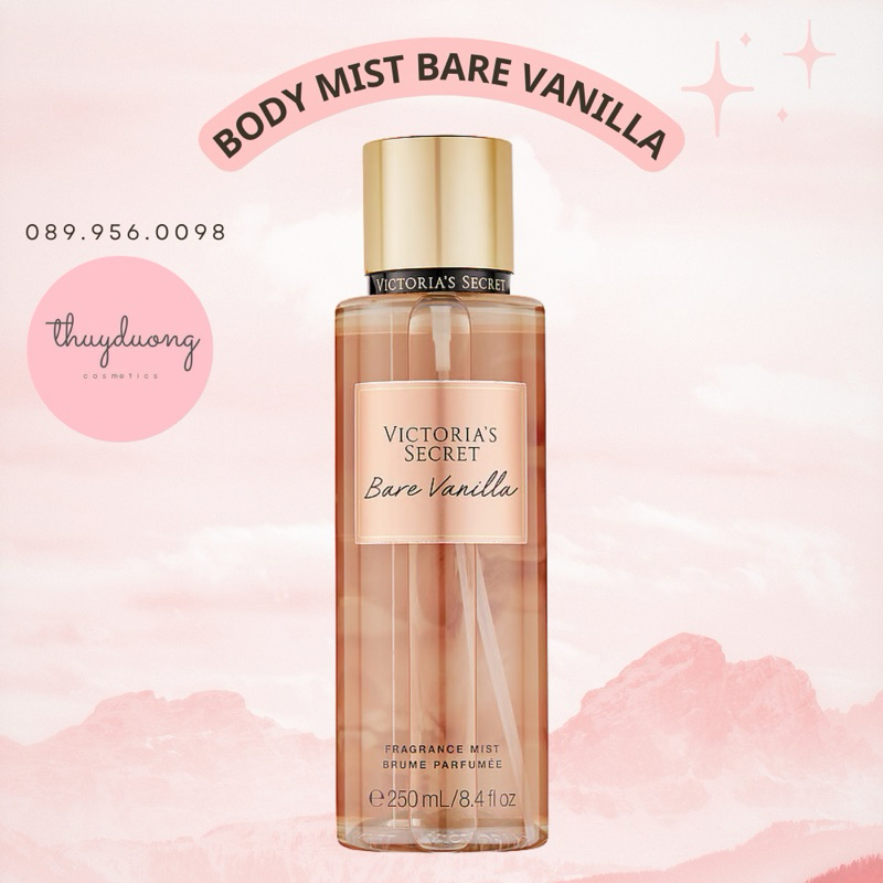 |AUTH| Xịt thơm body mist Victoria’s Secret - body lotion Bare Vanilla