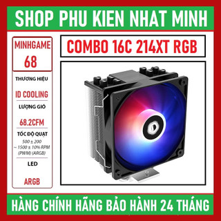 Combo 1 thùng tản id-cooling se 214xt rgb black chính hãng bảo hành 24 tháng