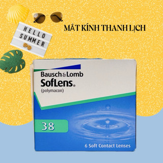 Kính áp tròng soflens 38 không màu 3 tháng