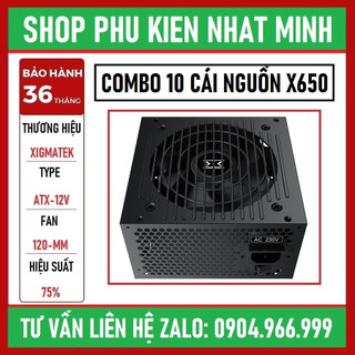 Combo 1 thùng 10 nguồn xigmatek x650 siêu rẻ chính hãng bh 36 tháng lỗi 1 đổi 1