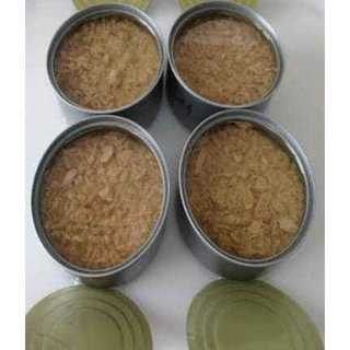 120g/lon cá Ngừ vằn ngâm dầu móp k tem