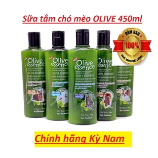   CHÍNH HÃNG   Sữa Tắm Chó Mèo OLIVE 450ml Sữa Tắm Cho Thú Cưng Tinh Dầu Olive Giúp Chăm Sóc Da Và Chống Rụng Lông 