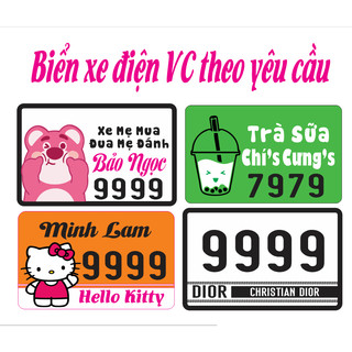 Biển số xe điện VC theo yêu cầu