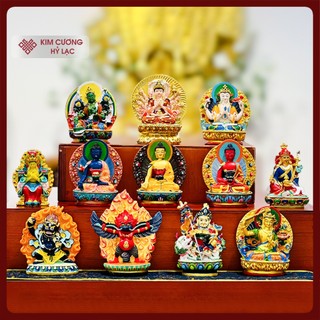 Tượng phật mật tông, tượng bổn tôn vẽ màu cỡ 14 cm