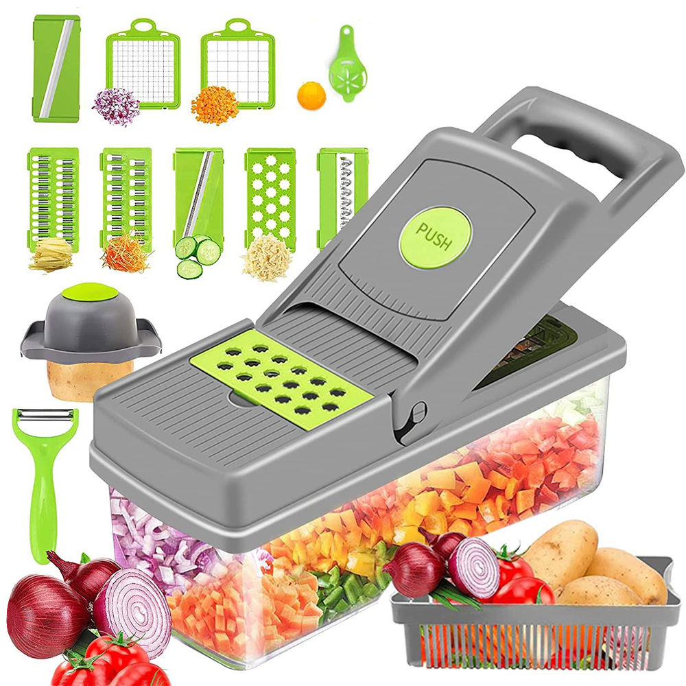 Bộ Dụng Cụ Nạo Rau Củ Quả Đa Năng Có Nắp - Bộ Nạo Đa Năng Cắt Thái Gọt Rau Củ Tiện Lợi