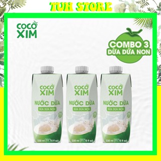  3 Hộp 330ml Nước Dừa Dứa Non CoCoxim Đóng Hộp-TUH 