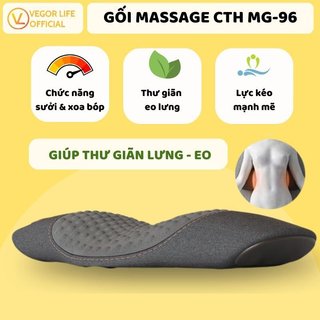 Đệm Massage lưng eo giảm đau mỏi cơ, thư giãn 6 chế độ xoa bóp và sưởi ấm Thương hiệu VEGOR LIFE- GM96