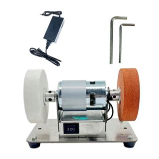 Máy mài đá 2 đầu mini, Máy đánh bóng, Máy mài dao kéo đa năng điều chỉnh tốc độ 2 chế độ