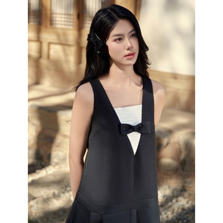 LAGOM - Đầm sát nách dáng suông phối nơ (YINDI DRESS)