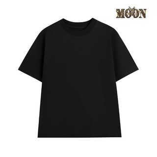  Áo thun cổ tròn màu trơn nam nữ MOON ESSENCE cotton 2 chiều chuẩn local áo phông trơn phom rộng 