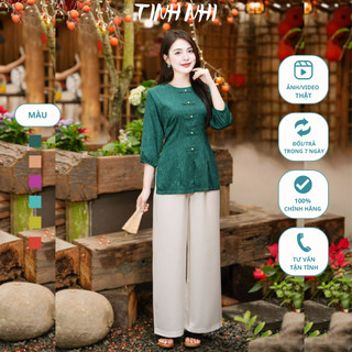 Pháp phục đi lễ lụa gấm TINH NHI mềm mại sang trọng PP109
