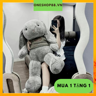 Thú Nhồi Bông, Gấu Bông Thỏ Tai Dài, Thỏ Bông JELLYCAT BUNNY Cao Cấp An Toàn Cho Bé, Size 100CM Không Tính Tai Thỏ.