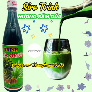 Sirô Trinh Sâm Dứa Màu Xanh Lá / Hoa ĐẬU Biếc 650ml