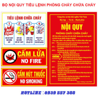 Bộ nội quy tiêu lệnh pccc , bảng nội quy tiêu lệnh phòng cháy chữa cáy