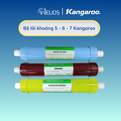 Bộ 3 lõi chức năng tạo khoáng Kangaroo 567 (Nano,Ceramic,Alkaline) - Hàng chính hãng