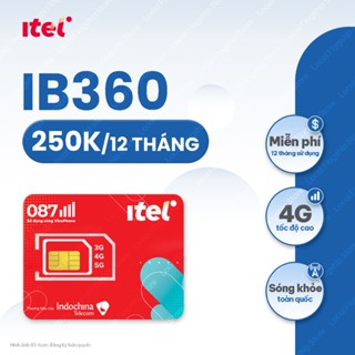 SIM iTel IB360 - Data 4G Không Giới Hạn - Gói 12 tháng