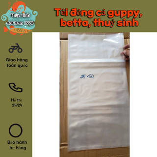 Túi đóng cá guppy, betta, thuỷ sinh