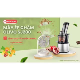 Máy ép chậm Olivo SJ200 - ép kiêt bã 98% - tốc độ chậm 39 vòng/phút