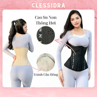 Đai latex định hình eo biến nhiệt 19 xương mới - tặng kèm thanh nới và áo liner