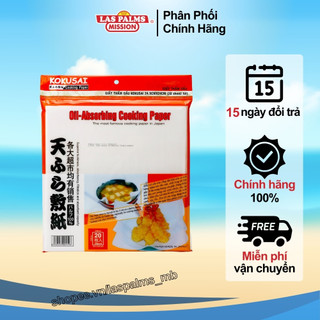 Giấy thấm dầu thực phẩm Kokusai Nhật Bản giấy thấm dầu ăn nồi chiên không dầu 20 tờ/1túi