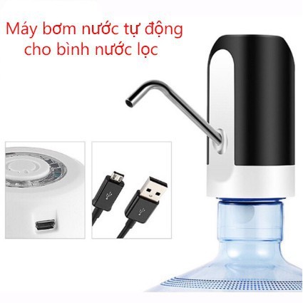 Vòi Bơm Nước Tự Động Thông Minh - Dụng Cụ Bơm Rót Nước Điện Tử Thiết Kế Tự Động Có Sạc USB