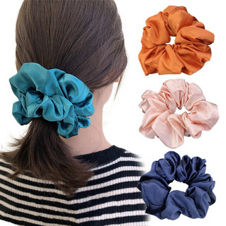 Scrunchies dây cột tóc vải chất phi lụa to siêu nhún