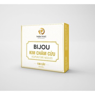 Kim châm cứu Bijou Cao Cấp - Hộp 100 kim châm cứu cán đồng
