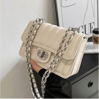 Túi Đeo Chéo Nữ ❤️FREESHIP❤️ Túi Đeo Vai Nhũ Khóa Xoay Đính Đá Siêu Đẹp 384
