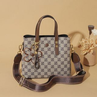 Túi Công Sở Nữ ❤️FREESHIP❤️ Túi Xách Nữ Đeo Chéo Đeo Vai Da Mềm Kèm Móc Bông Hoa Hàng Đẹp 665