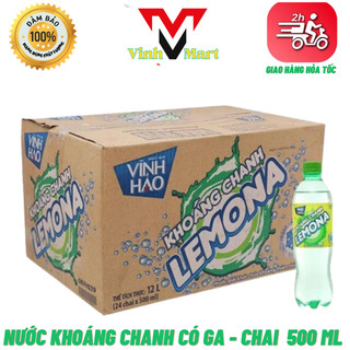  Nước Khoáng Chanh Có Ga Vĩnh Hảo Thùng 24 Chai 500 Ml 