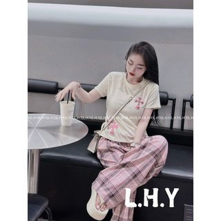 Set bộ áo thun mix quần kẻ hàng QCL1