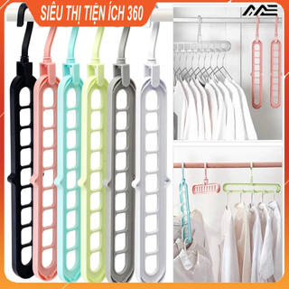 Móc treo quần áo đa năng, móc treo đa năng 9 lỗ tiện dụng