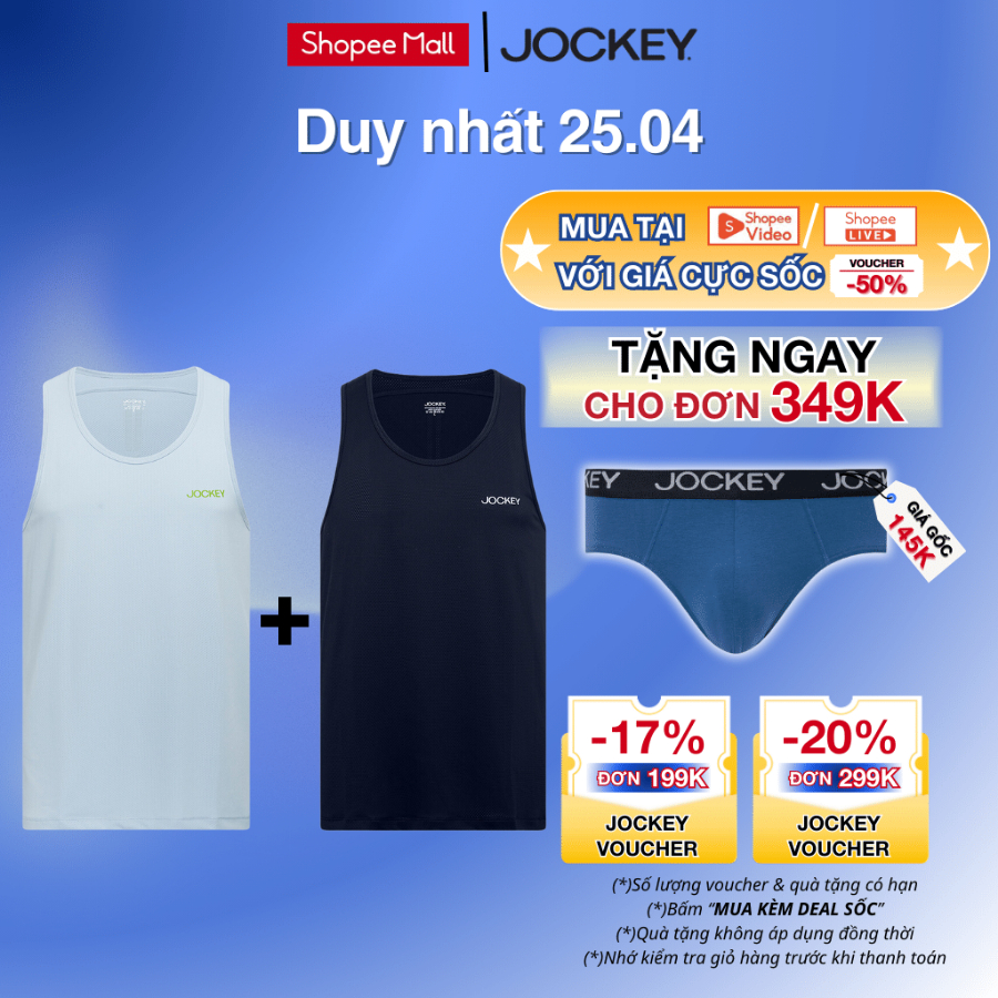 Combo 2 Áo Tanktop nam thể thao vải mesh lưới năng động thời trang - J1002 [Giao màu ngẫu nhiên]