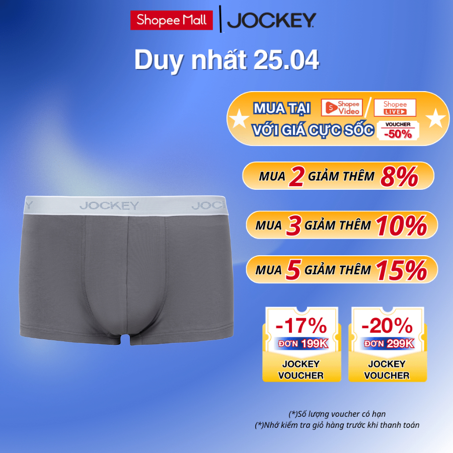 Quần Lót Nam Thun Cotton Jockey Dáng Trunk Thoáng Mát Co Giãn - J7337