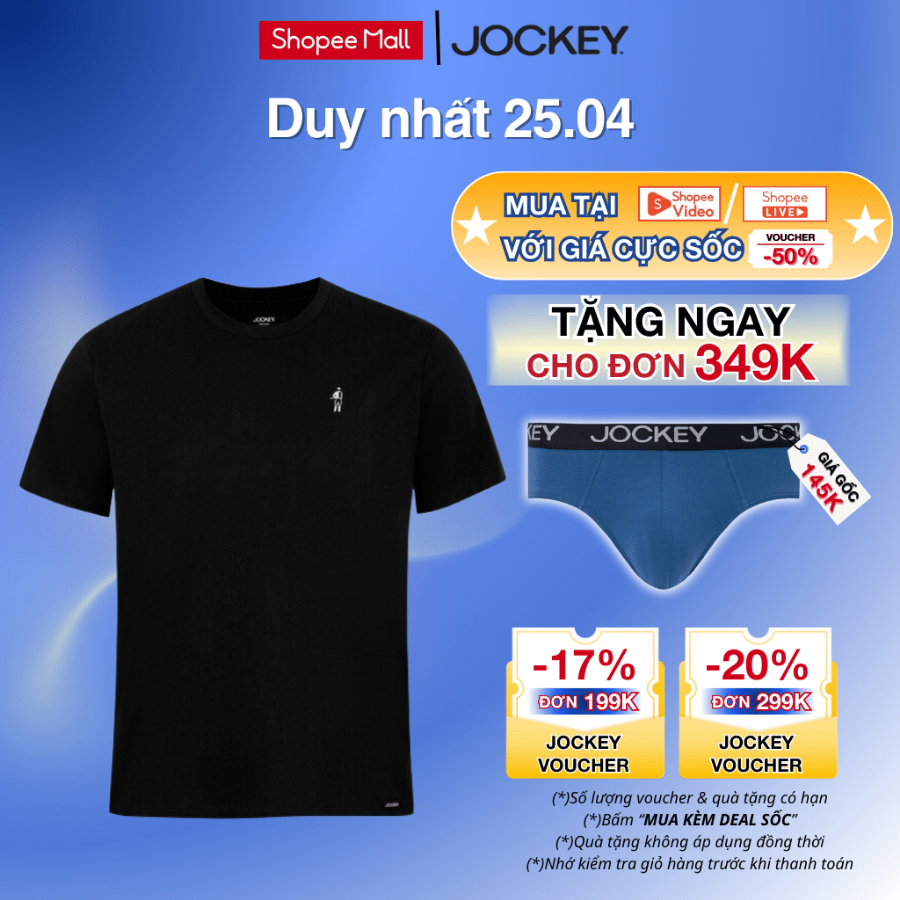 Áo Thun Nam Jockey Cotton Thoáng Khí Co Giãn - J1280