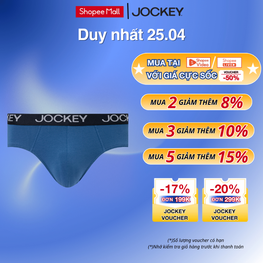 Quần Lót Nam Jockey Dáng Brief Thun Cotton 4C trơn - J1276