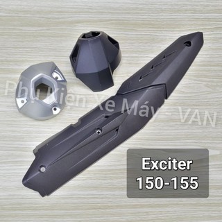 Che pô ốp pô exciter 150-155 mẫu thái nhựa đen nhám